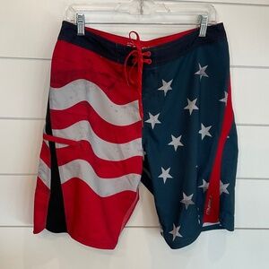 O’Neill BOARD SHORTS AMERICAN FLAG PRINT SIZE: 32